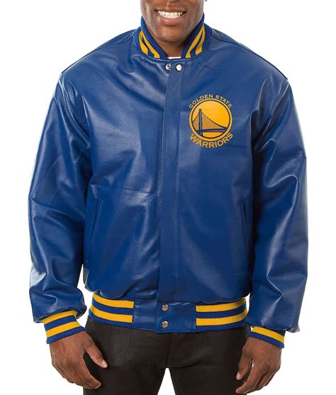 Varsity Golden State Warriors Royal Leather Jacket Jackets Creator