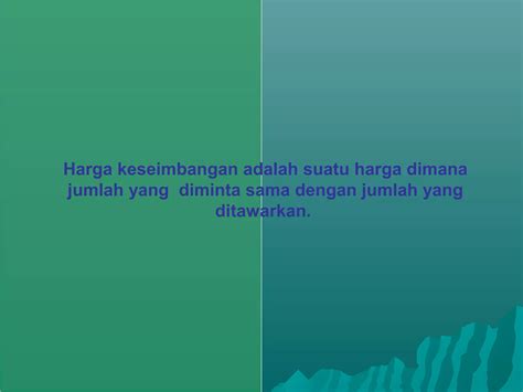 Harga Dan Jumlah Keseimbangan Ppt