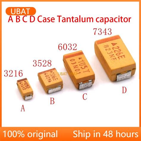 Condensador De Tantalio De Caja A B C D Uds V V V V