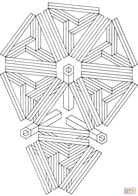 Printable Optical Illusion Coloring Sheets