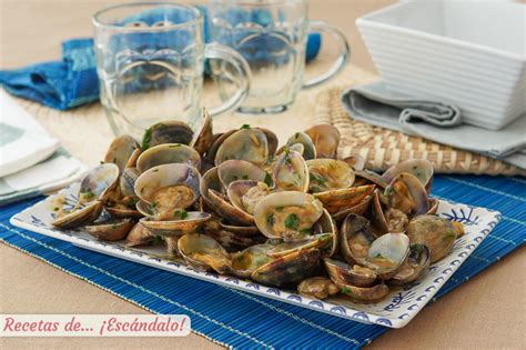 Almejas a la marinera Receta gallega de la abuela Recetas de Escándalo