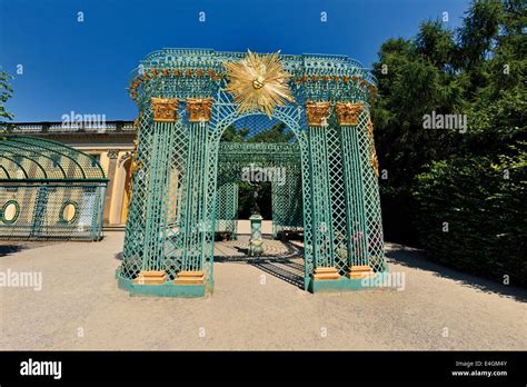 Germany, Potsdam: Sun Pavilion of the Sans Souci Palace Stock Photo ...
