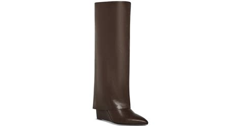 Madden Girl Evander Wide Calf Fold Over Cuffed Knee High Wedge Dress