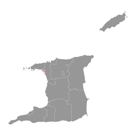 Port of Spain map, administrative division of Trinidad and Tobago ...