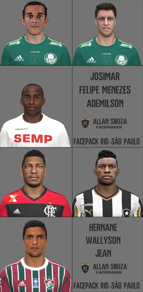 PES 2014 Facepack Rio São Paulo Brazilians W Patchs