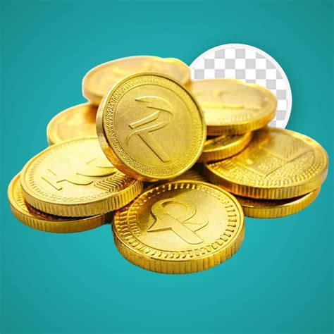 Premium Psd Stack Of Golden Coins D Rendering Isolated