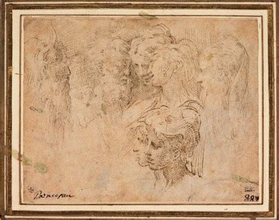 Spencer Alley Study Drawings At The Louvre By Parmigianino