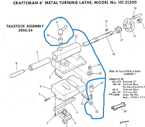 Atlas Craftsman Tailstock Quill Lock Assembly For Lathes Except