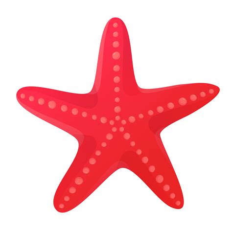red starfish seashell beach clipartocean star element concept