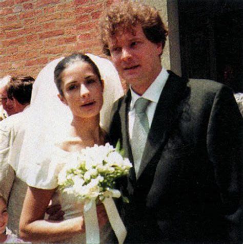 Livia Giuggioli and Colin Firth on their wedding day, 1997 : r ...