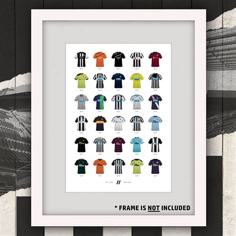 2020 Newcastle United Football Shirt History Print 2011 2020 Etsy