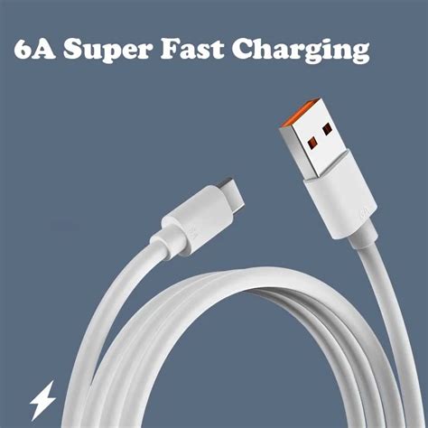 Fast Charging Usb Type C 66w 6a Super Fast Charge Cable Data Cord