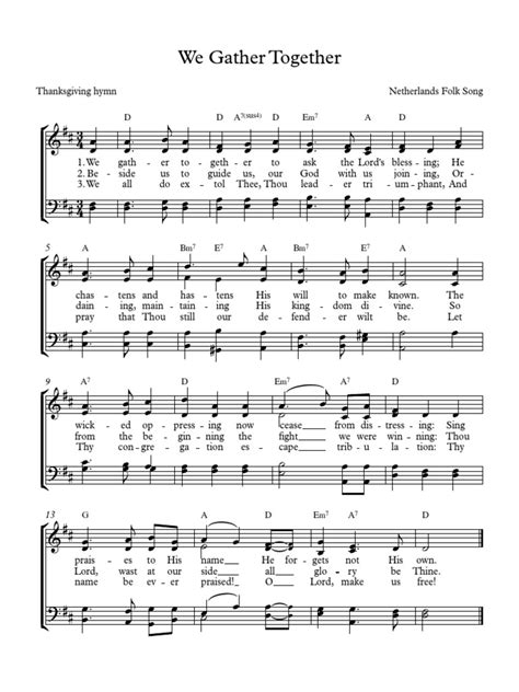 We Gather Together - SATB | PDF