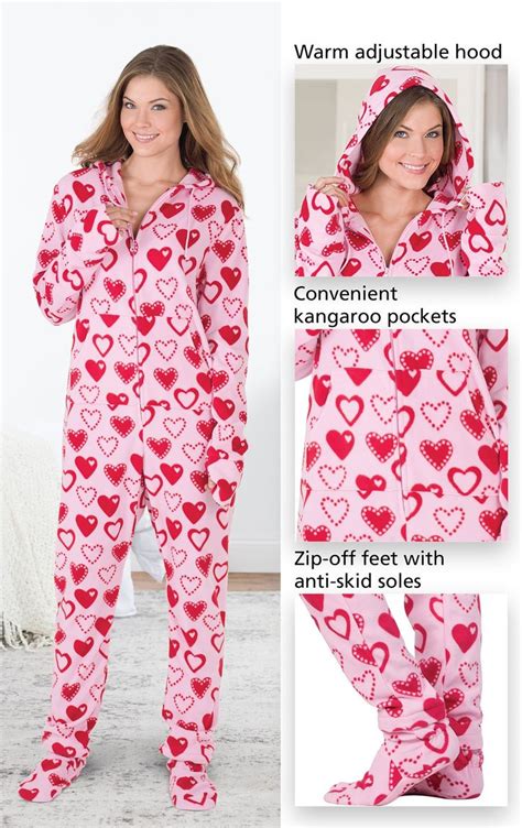 Hoodie Footie™ For Women Sweetheart Snuggle Fleece In Women S Fleece Pajamas Pajamas For