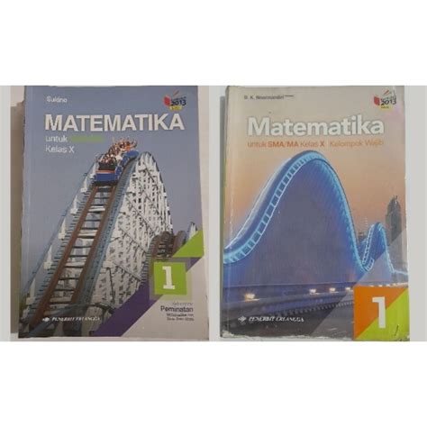 Jual Buku Matematika Wajib Dan Peminatan SMA Kelas 10 Erlangga Shopee