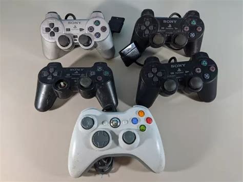 Lote 5 Controles Ps2 E Xbox Defeito Leia MercadoLivre