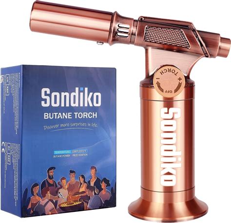 Sondiko Butane Torch Premium Metal Big Flame Torch Refillable Blow