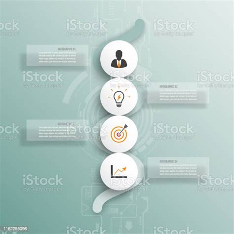 Ilustración De Plantilla Infográfica Vectorial Con Etiqueta De Papel 3d