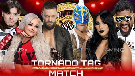 WWE 2K24 Tornado Tag Team Match Jey Uso Rey Mysterio Rhea