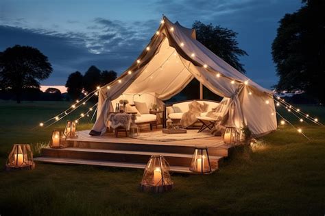 Premium Photo Glamping Luxury Glamorous Camping