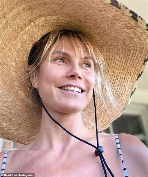 Heidi Klum 47 Strips Down To A Bikini While Painting Her Latest