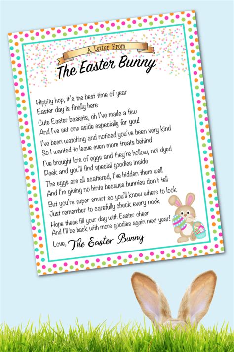 Free Printable Easter Bunny Letter Fun Money Mom