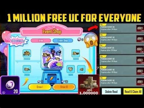 Get Free Uc For Every One 1 Million Uc New Free Uc Event Dn T Miss