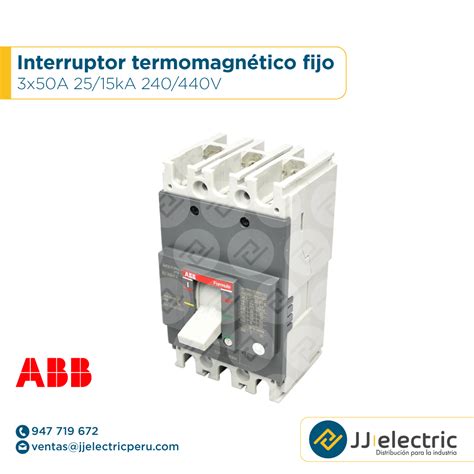 Interruptor Termomagn Tico Fijo X A Ka V Abb Jj Electric