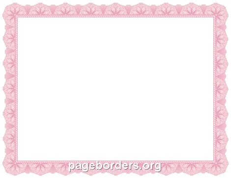 Pink Certificate Border: Clip Art, Page Border, and Vector Graphics