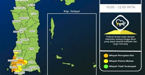 Cuaca Sulawesi Selatan Hari Ini Potensi Hujan Ringan Hingga Sedang