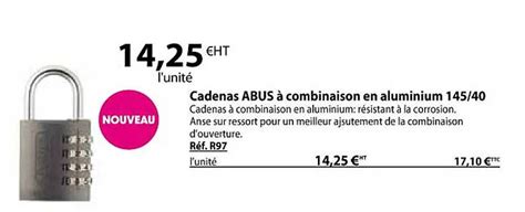 Promo Cadenas Abus à Combinaison En Aluminium 145 40 chez Casal Sport