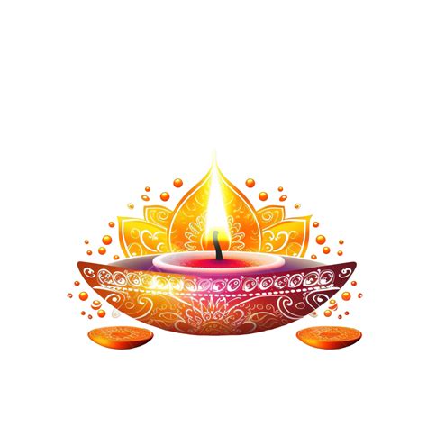 Happy Diwali Celebration Festival Card With Two Diya Diwali Wishes