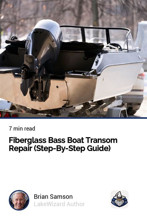 Fiberglass Bass Boat Transom Repair Step By Step Guide Bass Boat Boat Fiberglass