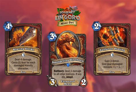 Journey To Ungoro Mini Set All Warrior Cards Rcustomhearthstone
