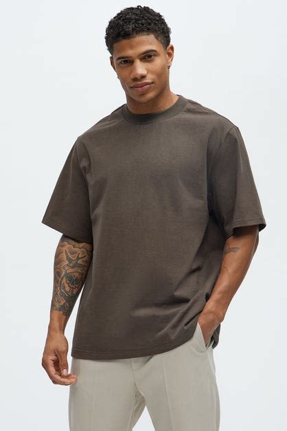 oversized heavyweight tee gsm brown fashion nova
