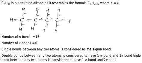 How To Find Sigma And Pi Bond In Any Organic Element Ex C4h10