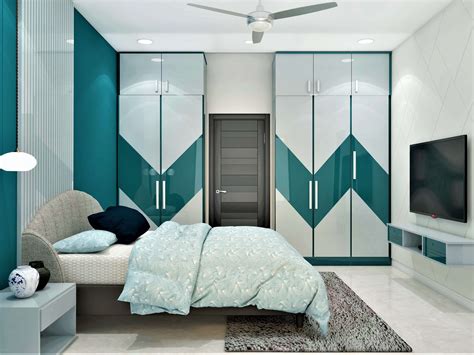 A Contemporary Master Bedroom Design with a Modular Wardrobe ...