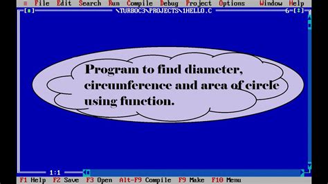 Program To Find Diameter Circumference And Area Of Circle Using