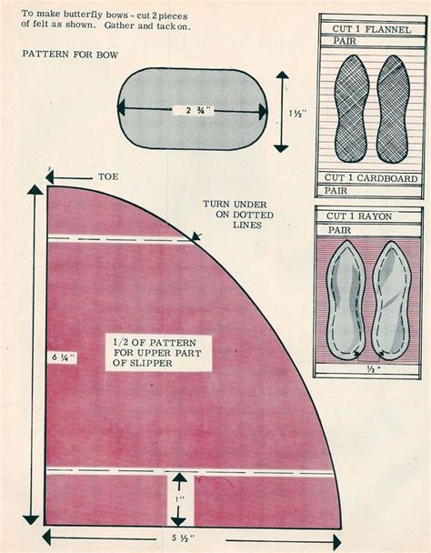 Printable Slipper Sewing Pattern Printable Templates