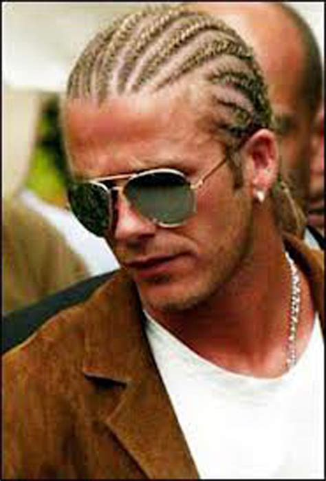 David Beckhams Ten Worst Fashion Moments Sarong Cornrows And Leather