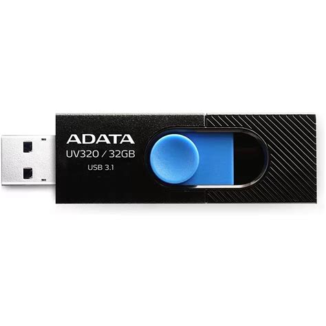 Memoria Usb Adata 32 Gb 3 2 Uv320 Retractil Negro Azul