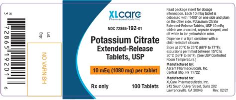 Potassium Citrate Tablet Extended Release