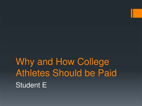 Ppt Why And How College Athletes Should Be Paid Powerpoint