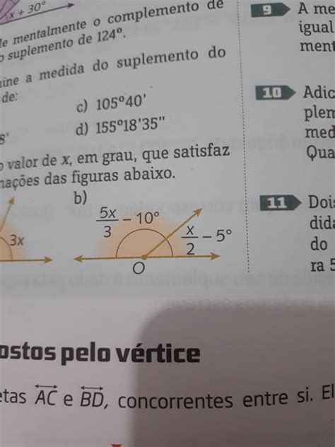 Calcule o valor de x em grau que satisfaz as informações das figuras