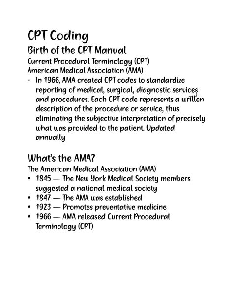 Cpt Coding Cpt Coding Birth Of The Cpt Manual Current Procedural