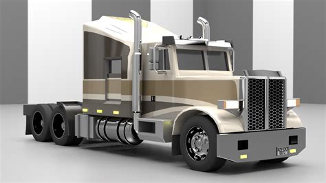 Semi Truck Free 3D Model - .mb .obj - Free3D