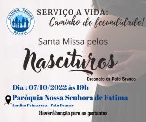 Santa Missa Pelos Nascituros Paróquia Nossa Senhora de Fátima