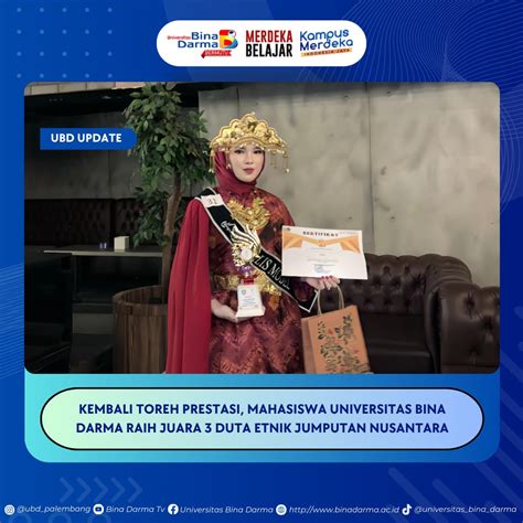 KEMBALI TOREH PRESTASI MAHASISWA UNIVERSITAS BINA DARMA RAIH JUARA 3