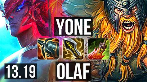 YONE Vs OLAF TOP 70 Winrate 6 Solo Kills Legendary 11 2 4 BR