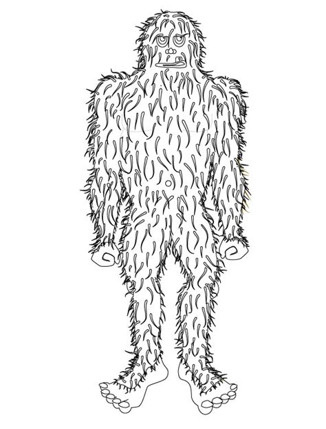 Bigfoot Sasquatch Coloring Pages Sketch Coloring Page 7420 The Best